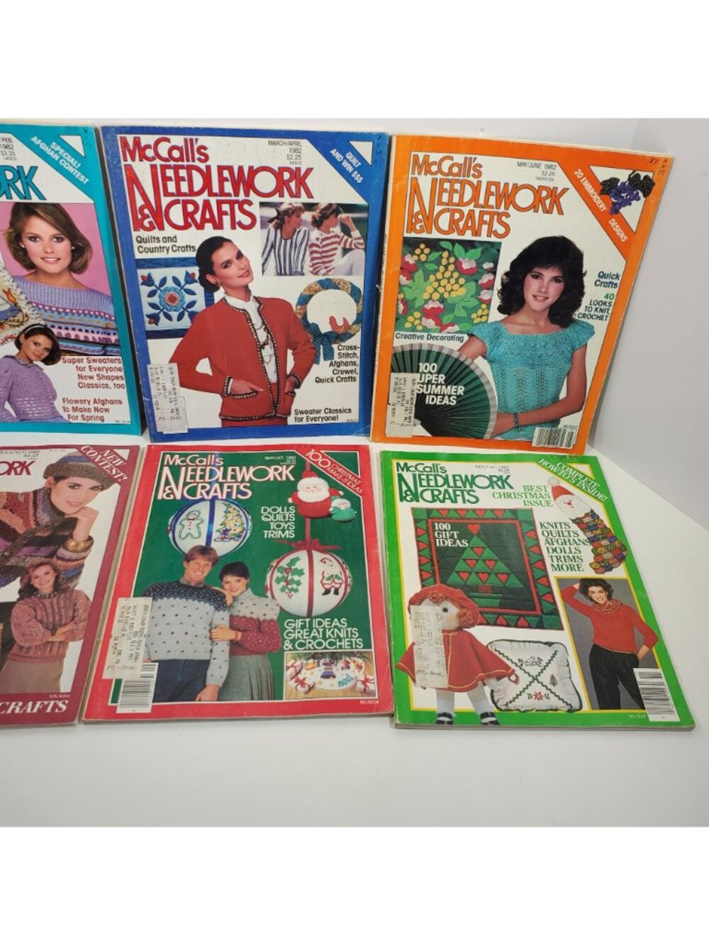 McCalls Needlework Crafts Magazines 6 Lot 1982 Christmas Sewing Knitting 1980s - Picture 3 of 9